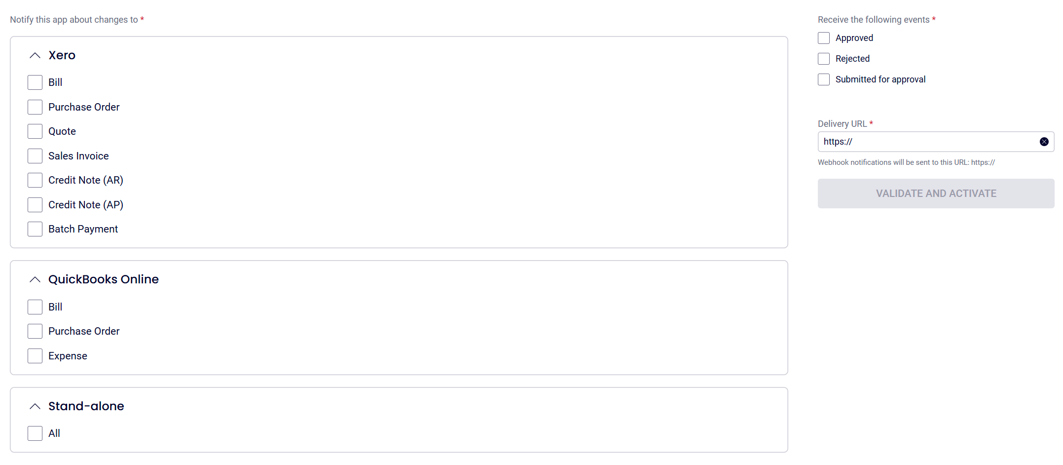 Generated webhook key