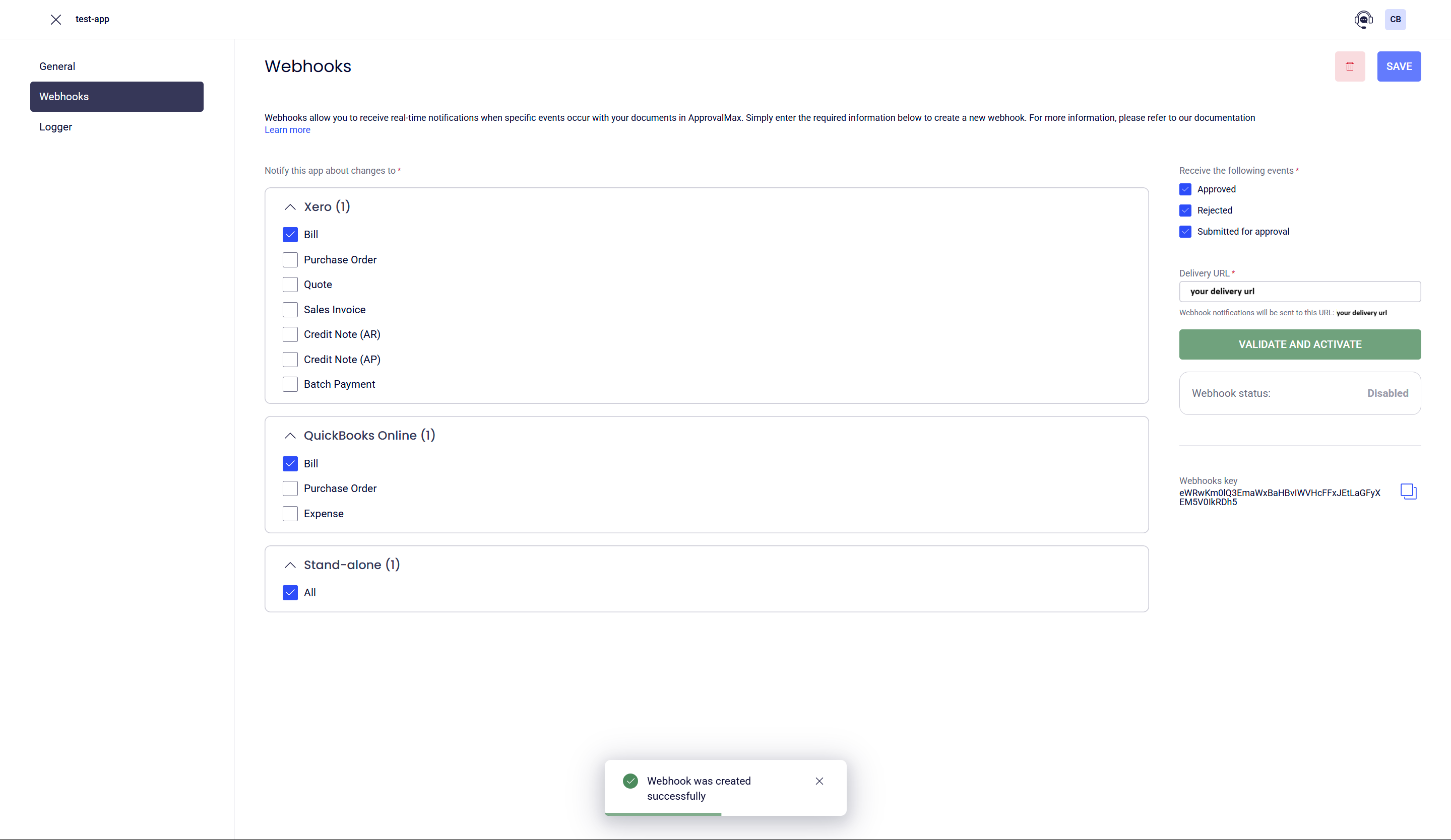 Fill in data and save it